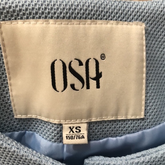 Vintage Jacket Size XS Pastel Blue Floral Embroidery - Picture 12 of 13